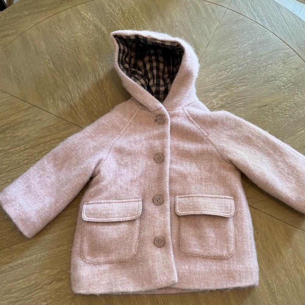 Zara Kids Light Pink Pea Coat